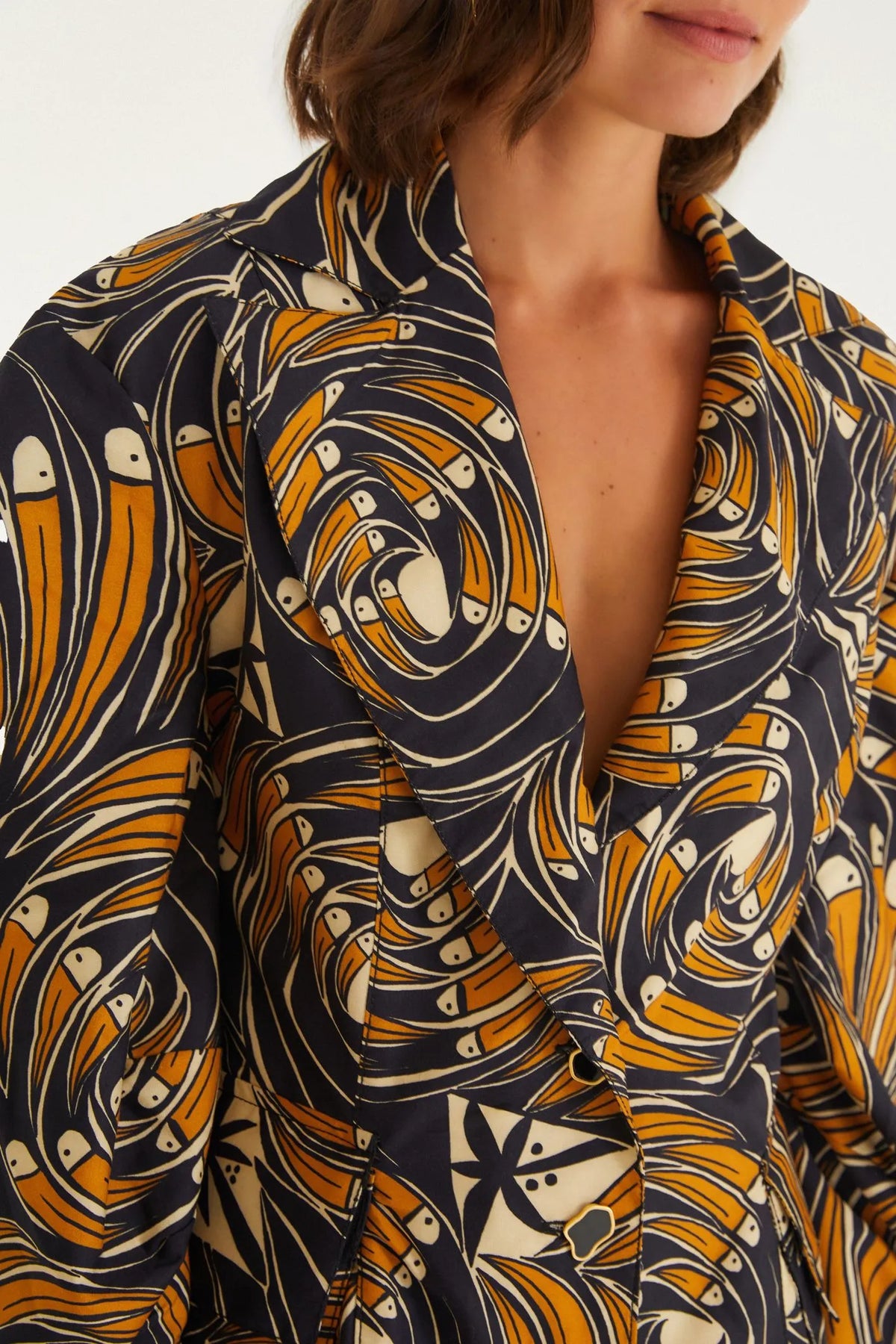FARM Rio |Blazer Estampado Leque De Tucano