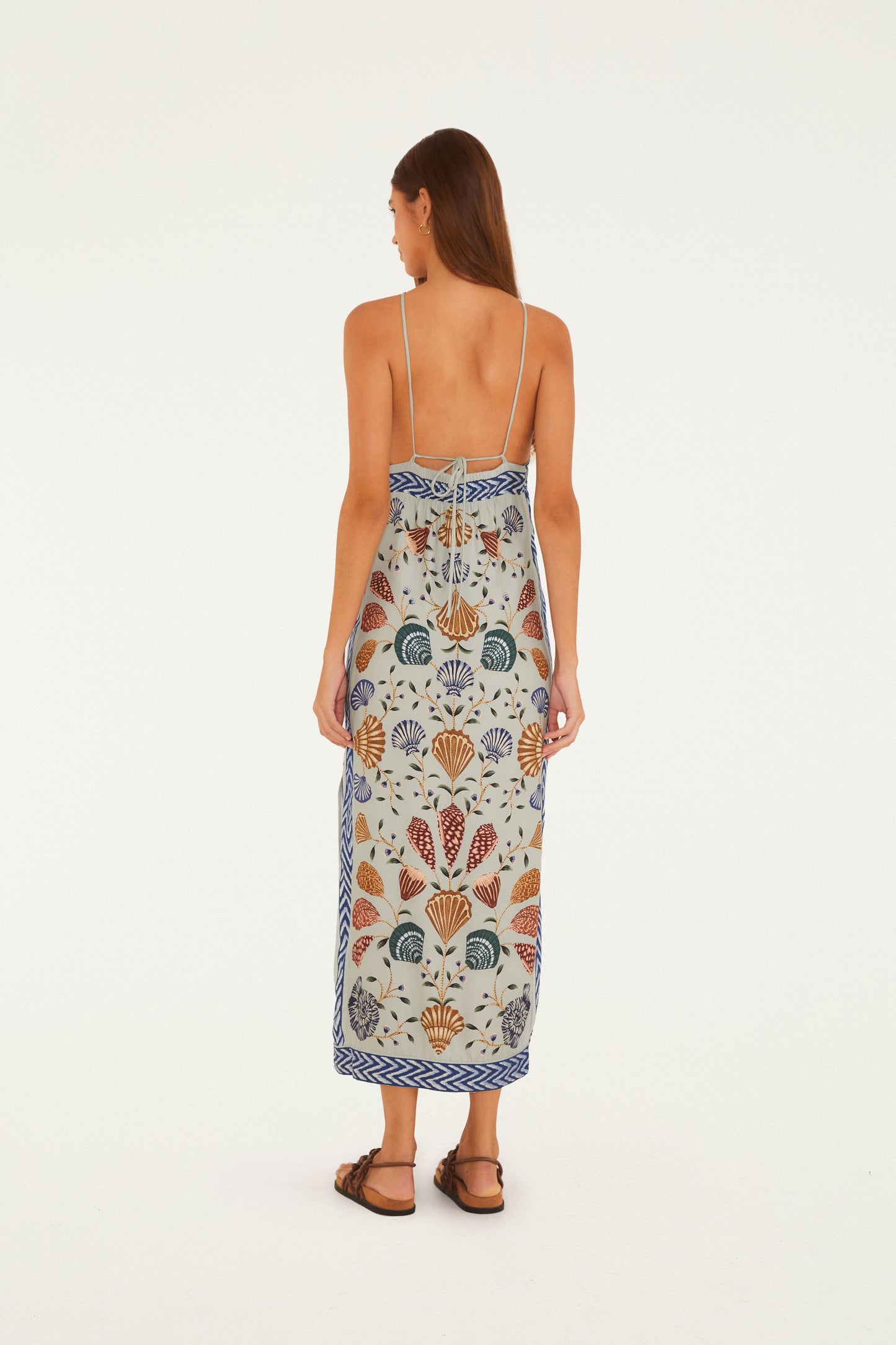 Vestido Frente Única Estampado Sonho De Concha