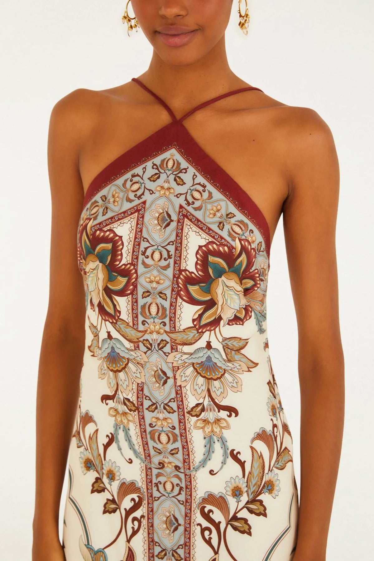 FARM Rio | Vestido Cropped Estampado Jardim Majestoso