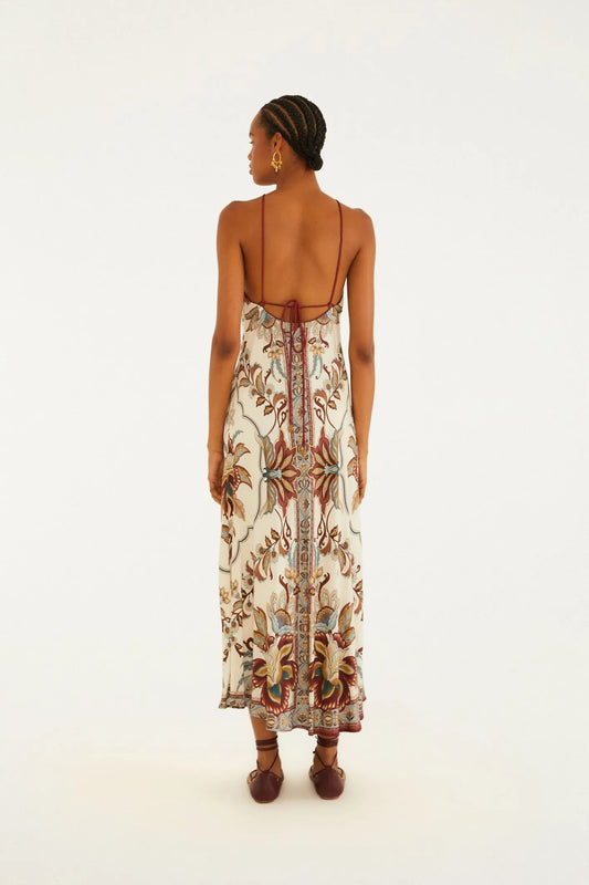 FARM Rio | Vestido Cropped Estampado Jardim Majestoso