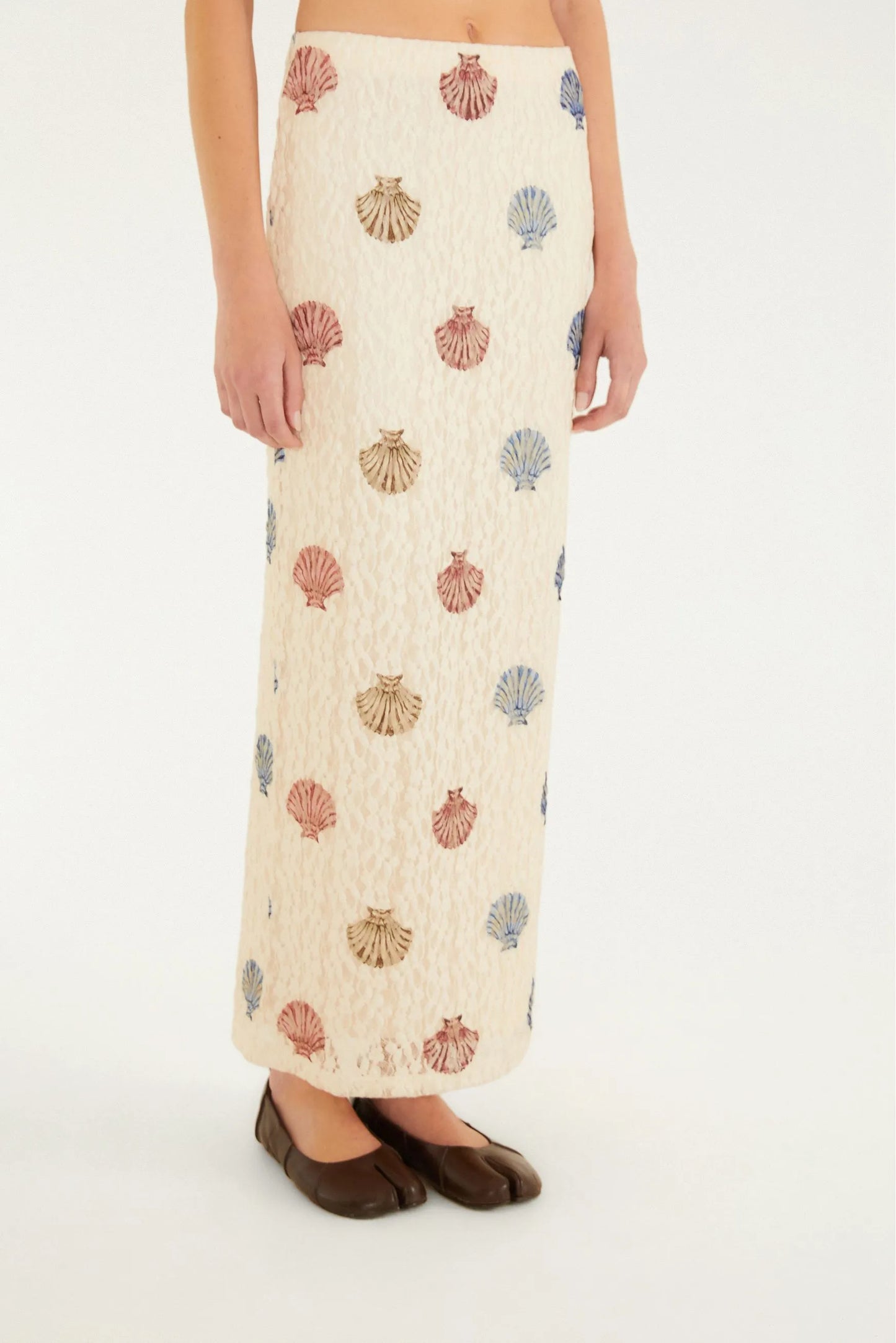 Saia FARM Renda Estampada Conchita