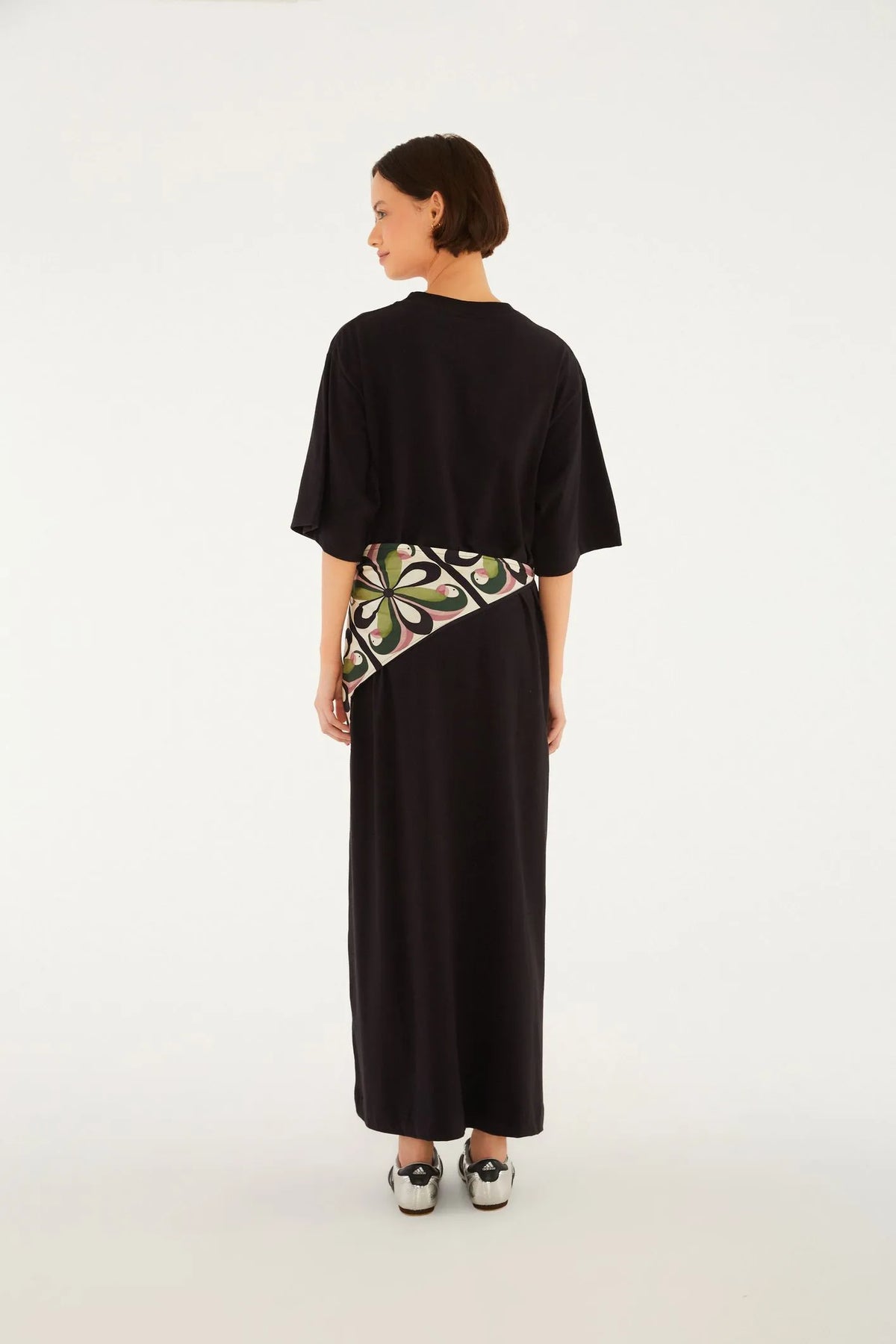 FARM Rio |Vestido Longo Estampado Lenço Ararinha