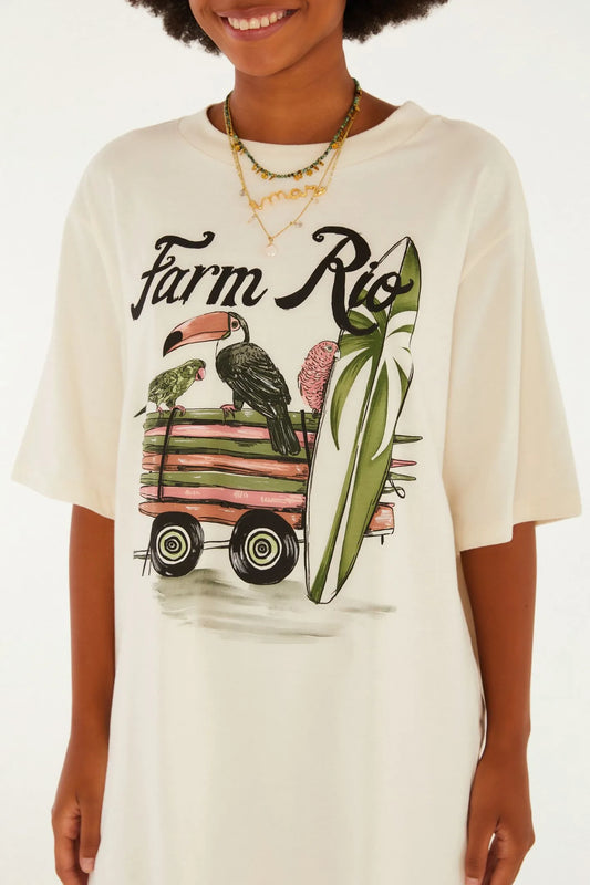 Vestido T-Shirt Pilha De Pranchas