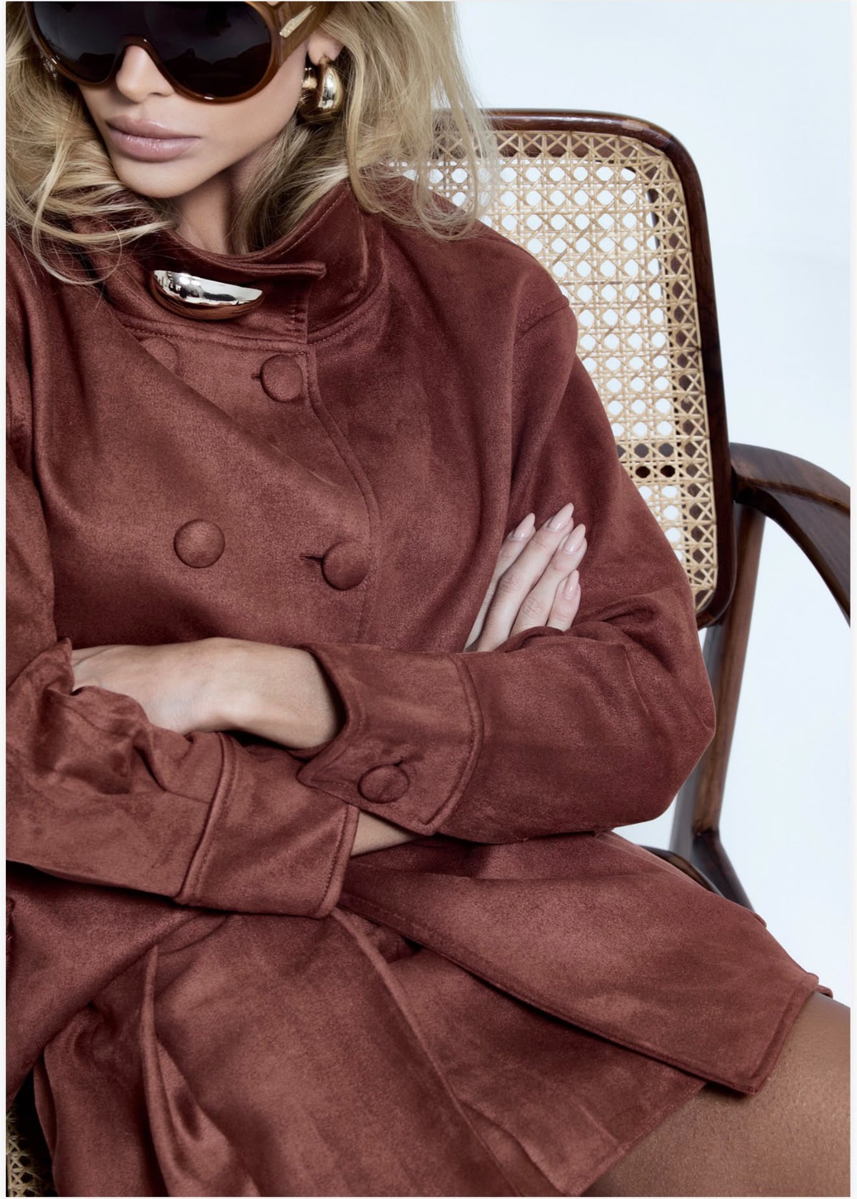 Closet Deluxe| Conjunto Suede jaqueta Oversize