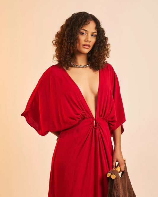 Vestido Eloíse Urucum