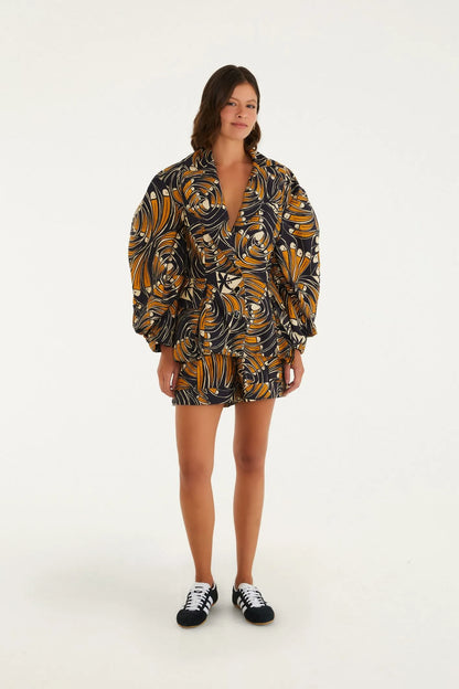 FARM Rio |Blazer Estampado Leque De Tucano