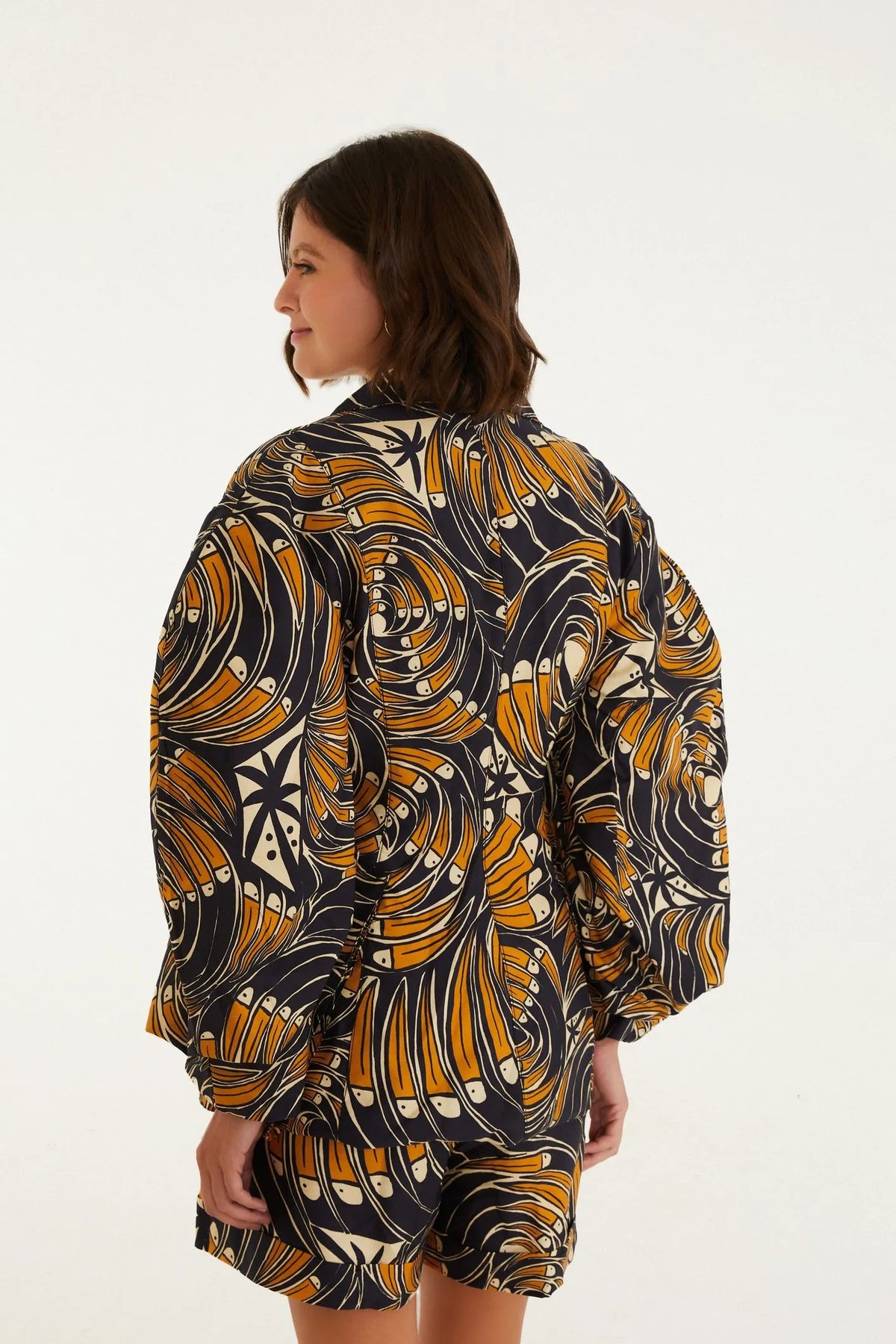 FARM Rio |Blazer Estampado Leque De Tucano
