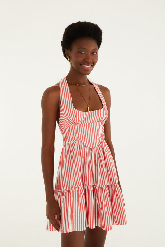 FARM Rio |Vestido Curto Listra Palmas