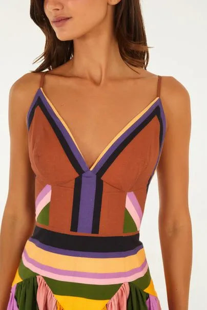 Vestido Midi Listras Pelo Rio
