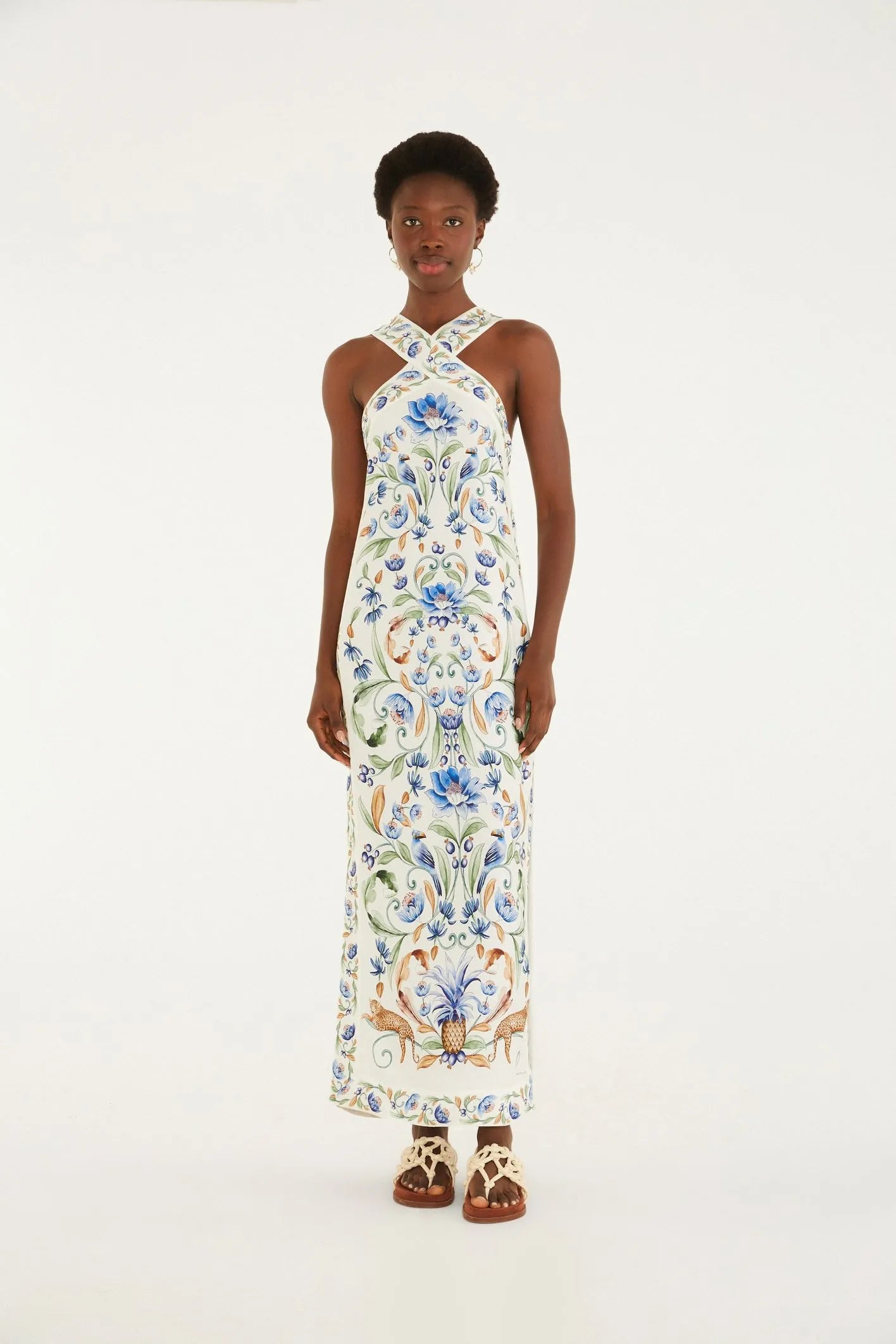 Vestido Midi Estampado Elsa