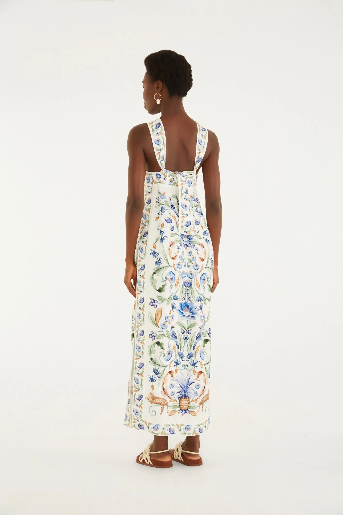Vestido Midi Estampado Elsa