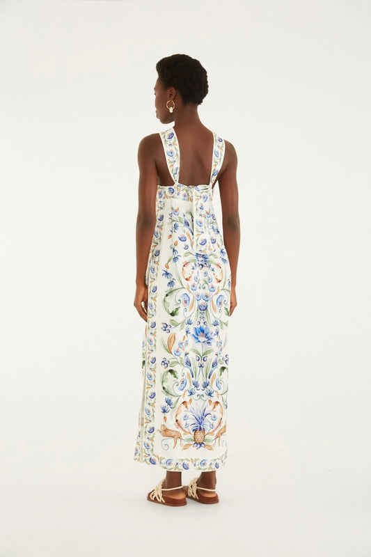 Vestido Midi Estampado Elsa