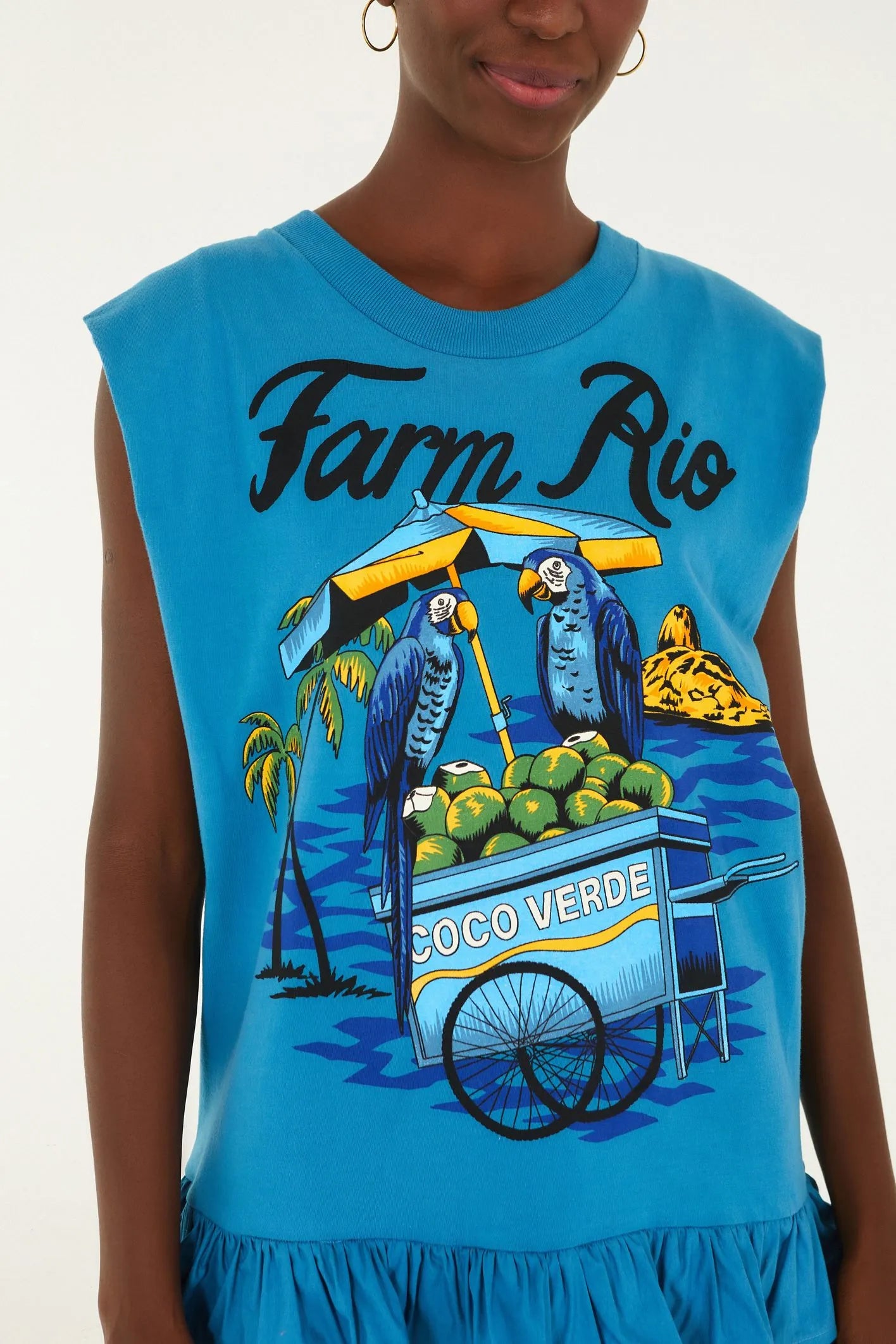 VESTIDO FARM  REGATA BABADO