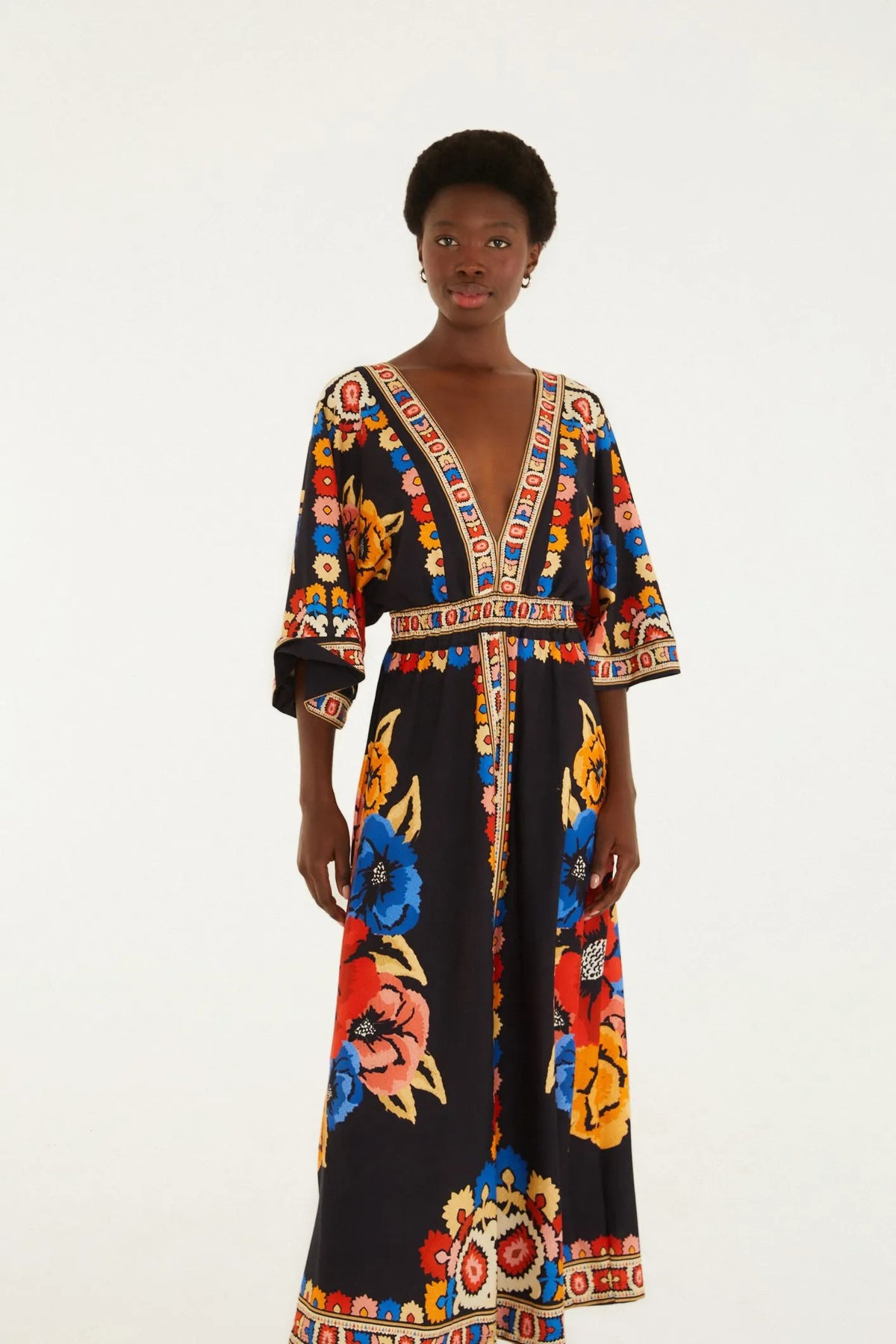 FARM Rio | Vestido Cropped Estampado Antuerpia Lenço