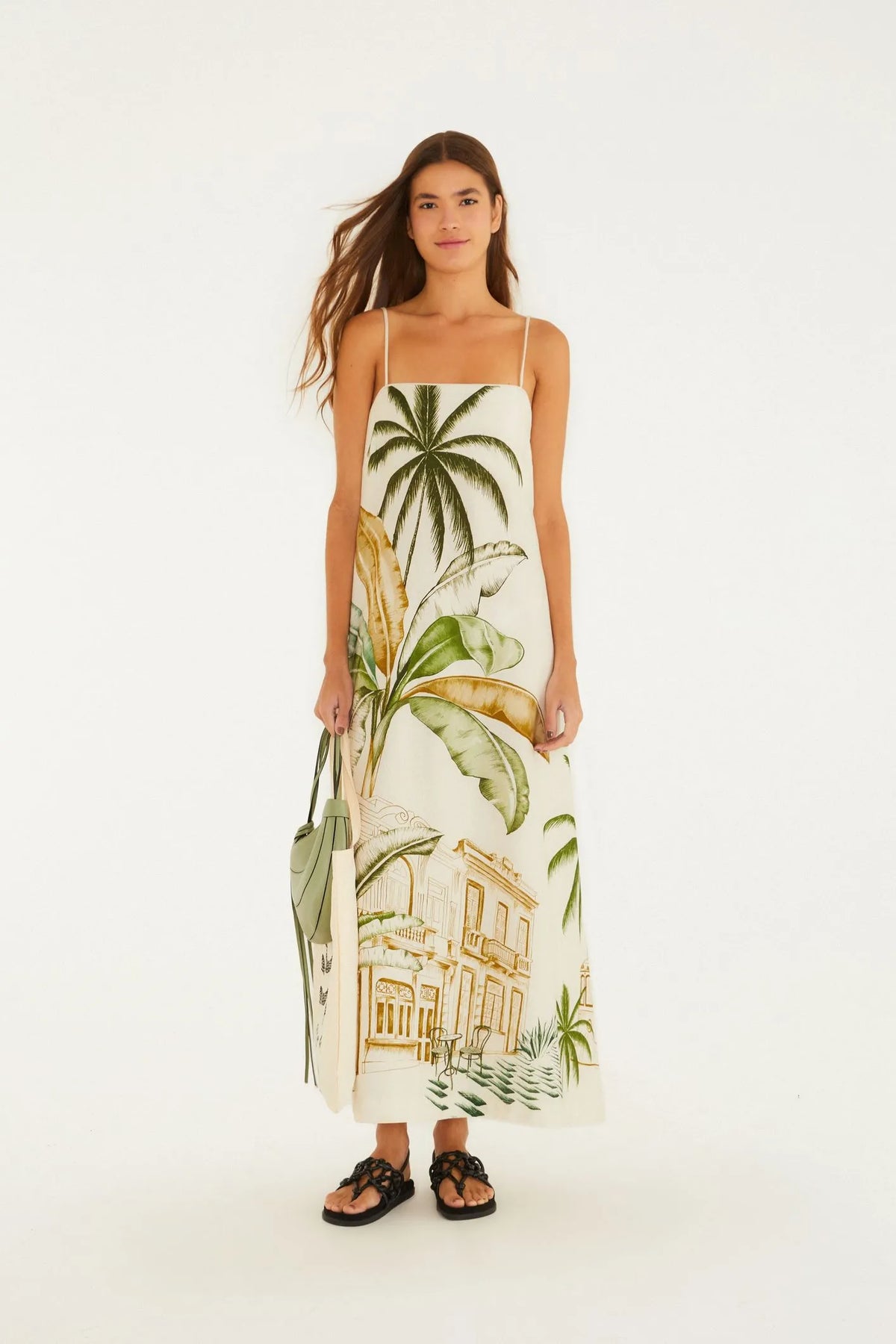 FARM Rio | Vestido Midi Estampado Teresa
