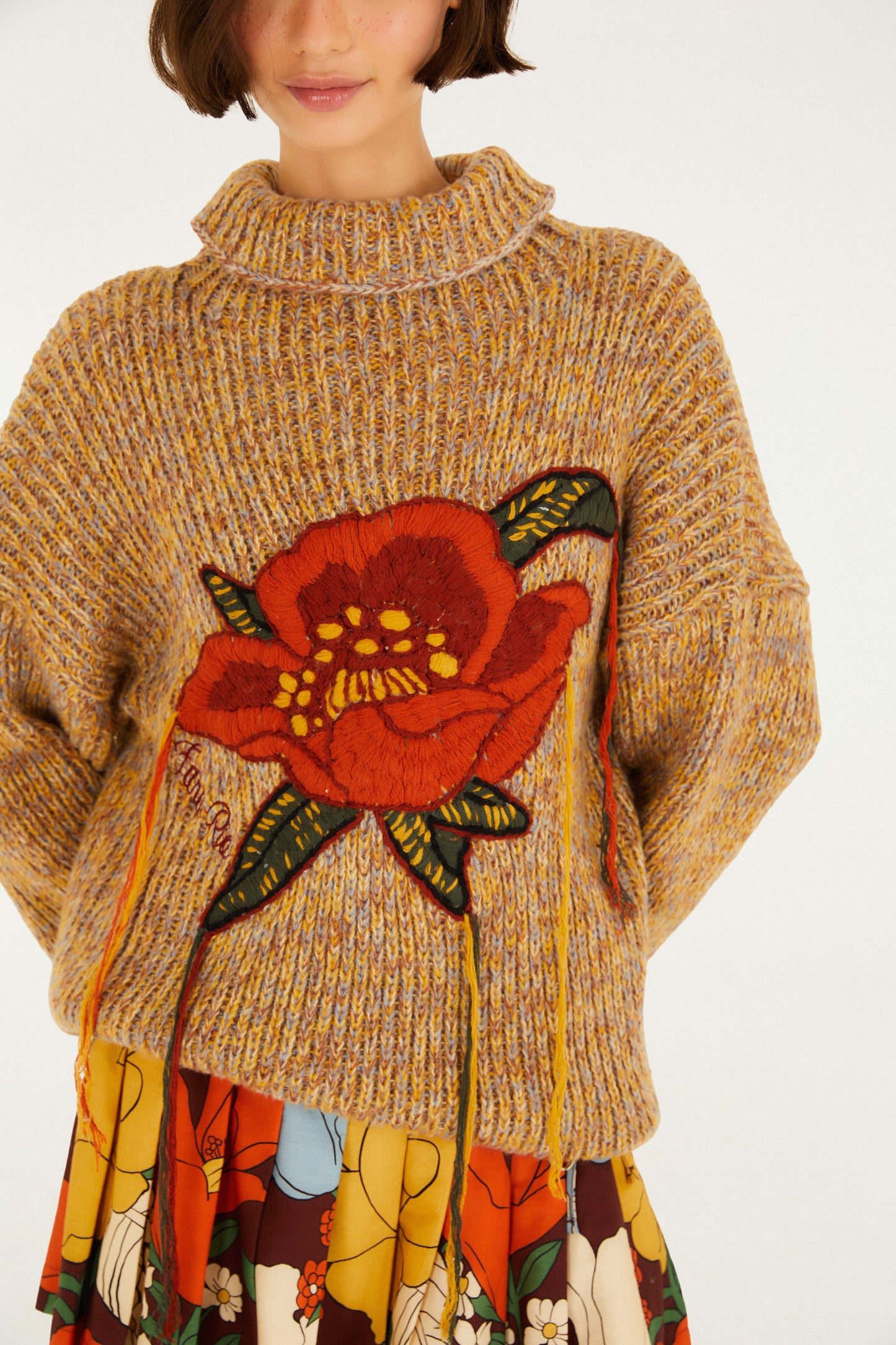 Pull Tricot Mesclado Farmrio