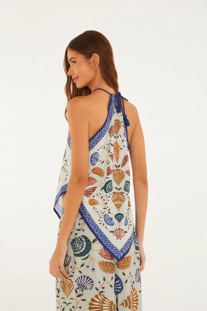 Regata Estampada Lenço Sonho De Concha