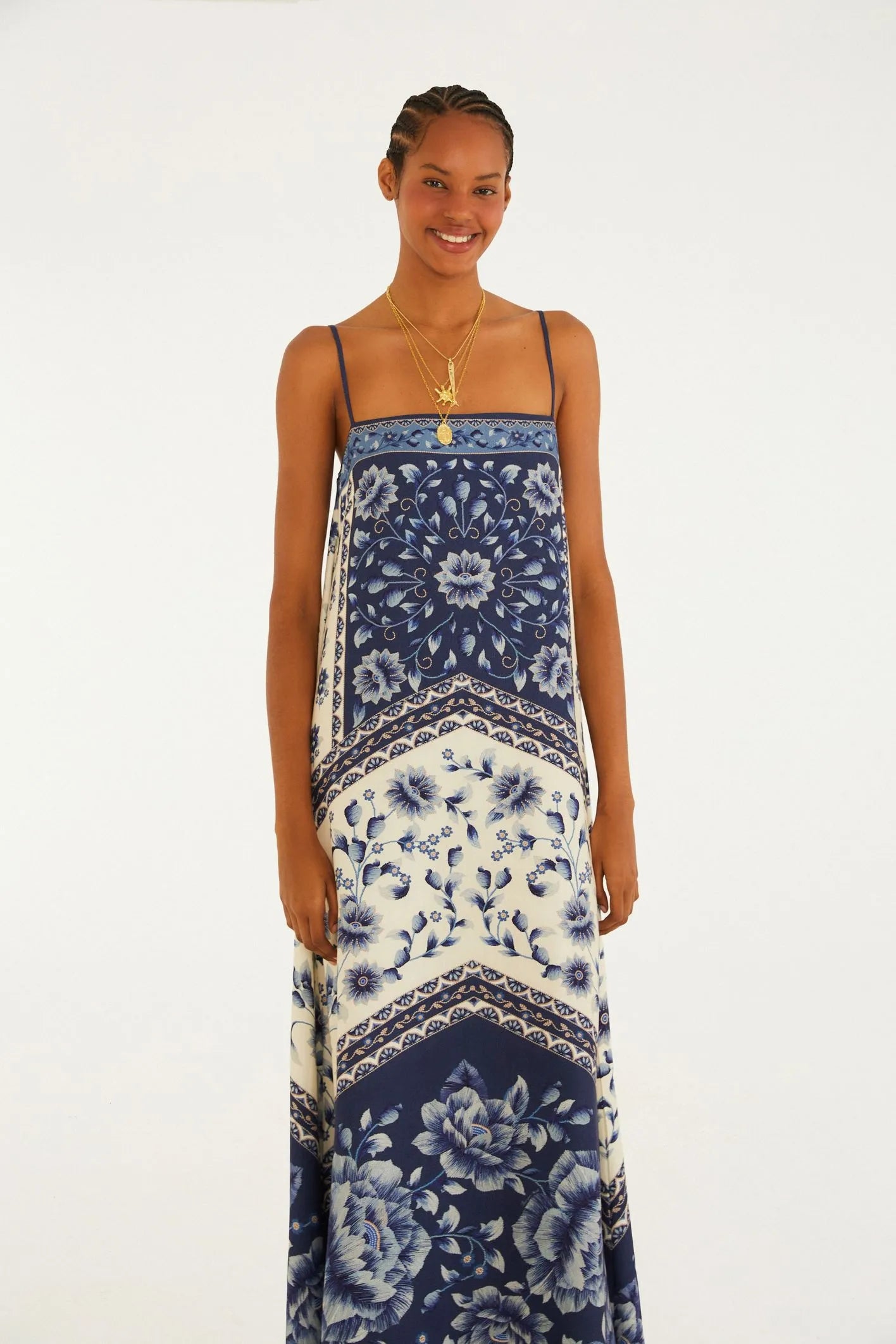 Vestido FARM Cropped Estampado Nara