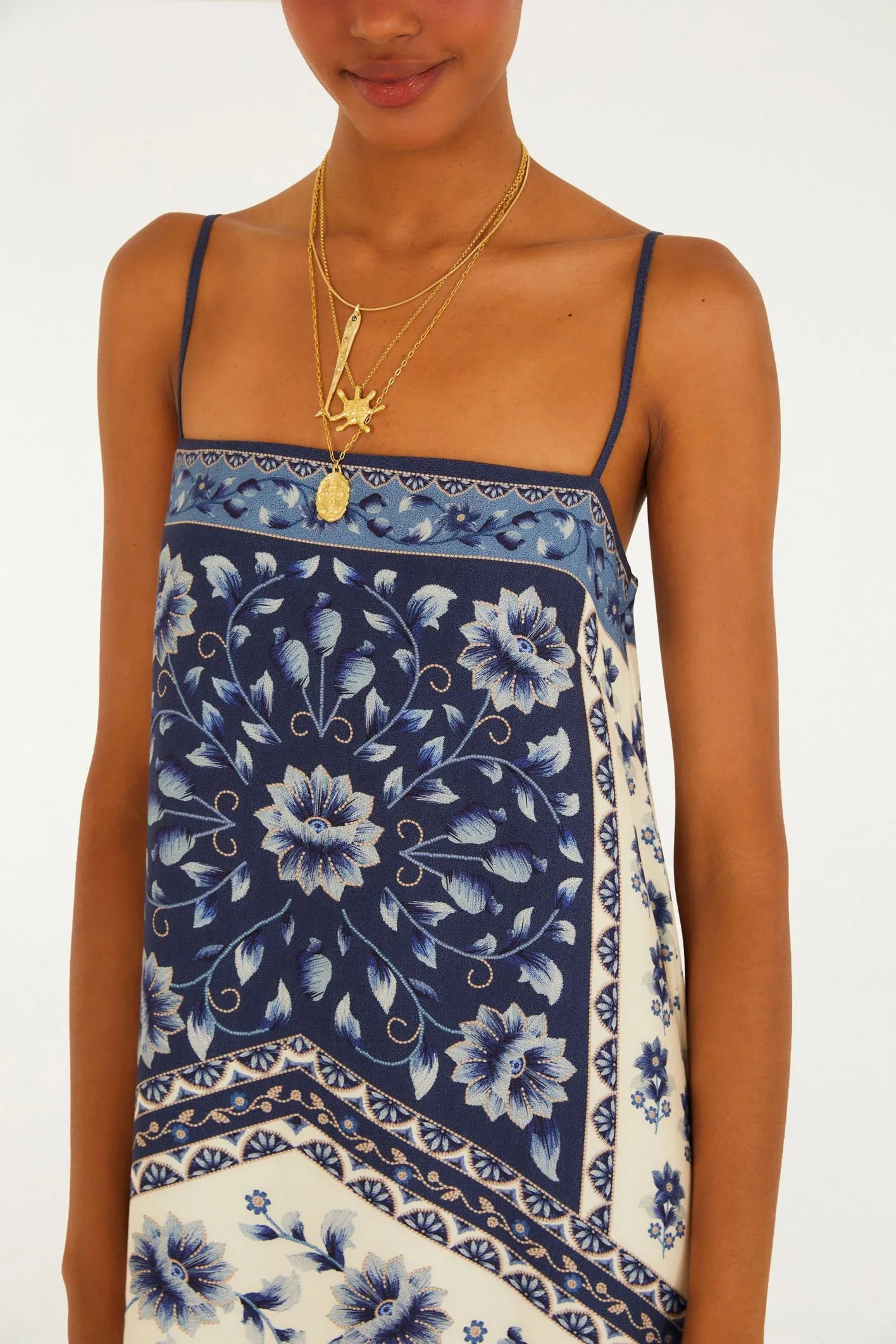 Vestido FARM Cropped Estampado Nara