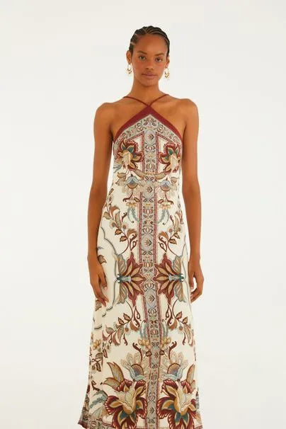 FARM Rio | Vestido Cropped Estampado Jardim Majestoso