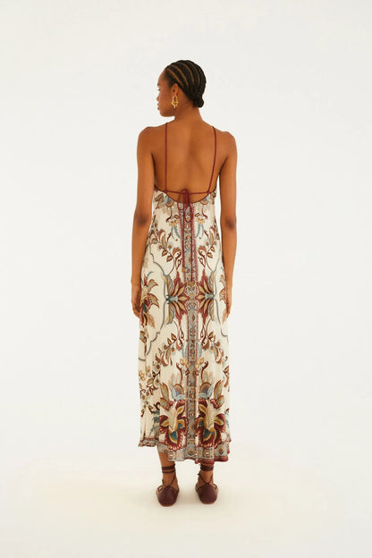 FARM Rio | Vestido Cropped Estampado Jardim Majestoso
