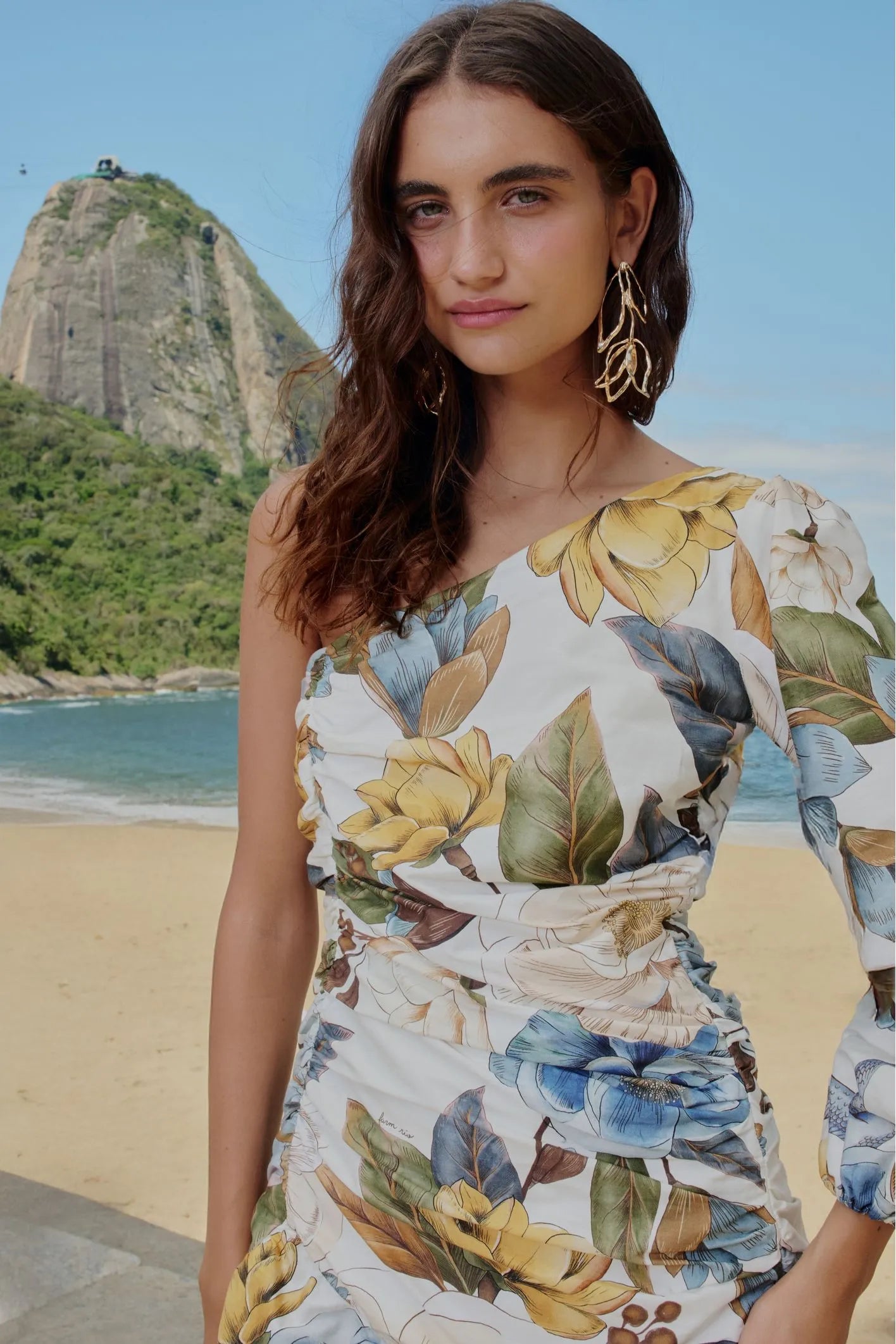 Vestido Curto Estampado Jardim Guanabara - Farm