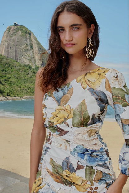 Vestido Curto Estampado Jardim Guanabara - Farm