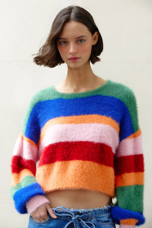 FARM Rio | Suéter Pelinho Tricot Listra