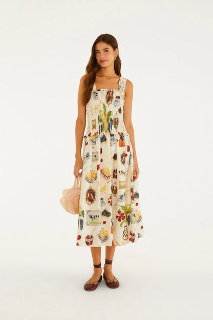 VESTIDO CROPED CAFÉ DA MANHÃ