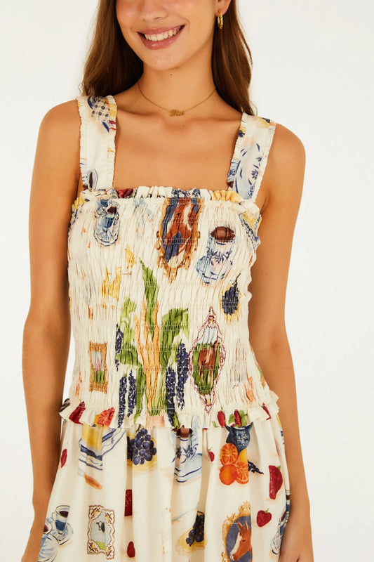 VESTIDO CROPED CAFÉ DA MANHÃ