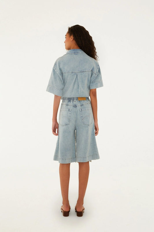 Bermuda Jeans Bordada Sea Desire