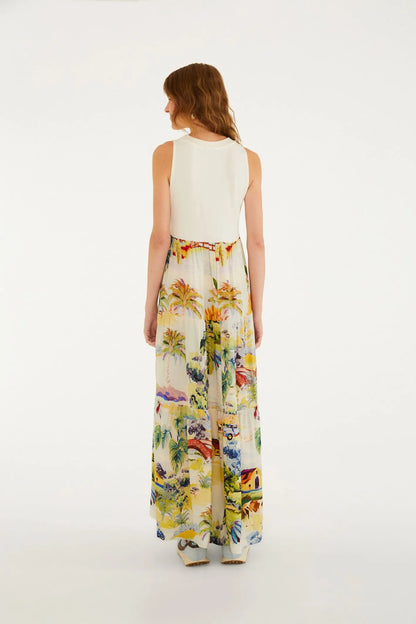 Vestido FARM  Longo Estampado Fazenda
