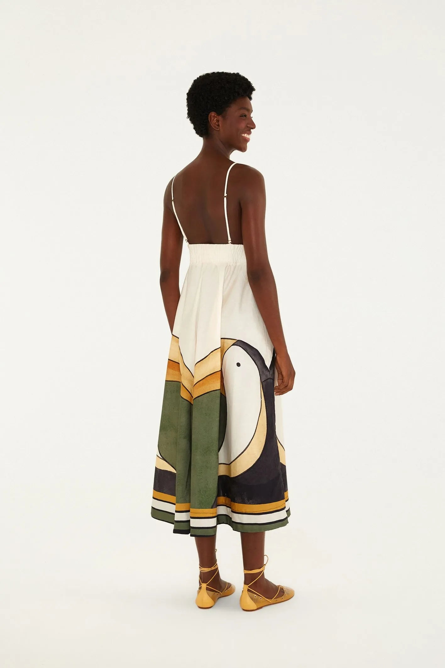 Vestido Longo Estampado Tuca Tropical Mini