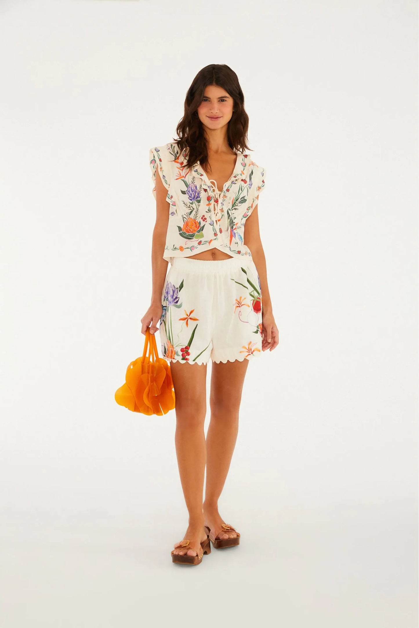 Blusa FARM Estampada Feira De Legumes