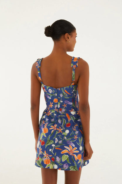 Vestido FARM Curto Estampado Legumes