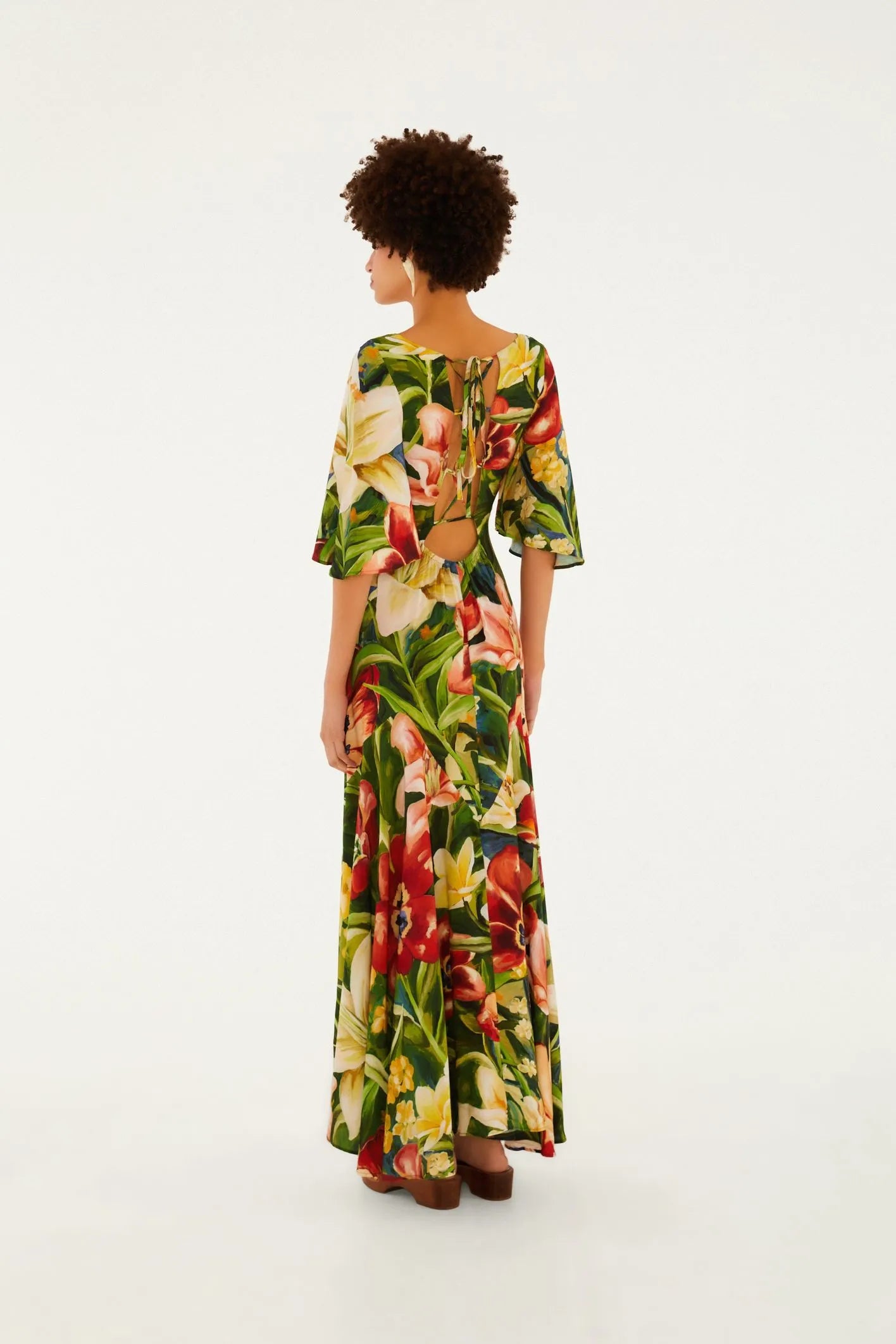Vestido Longo Estampado Sonho De Flor