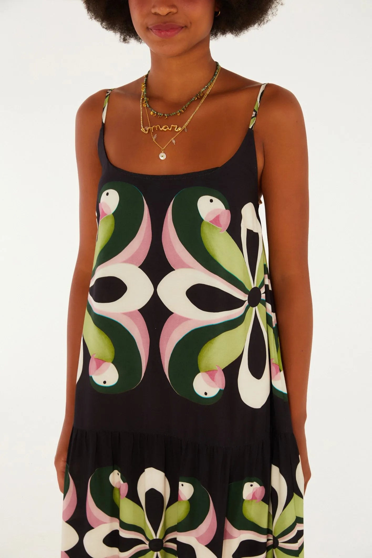 Vestido Longo Estampado Arara De Flor