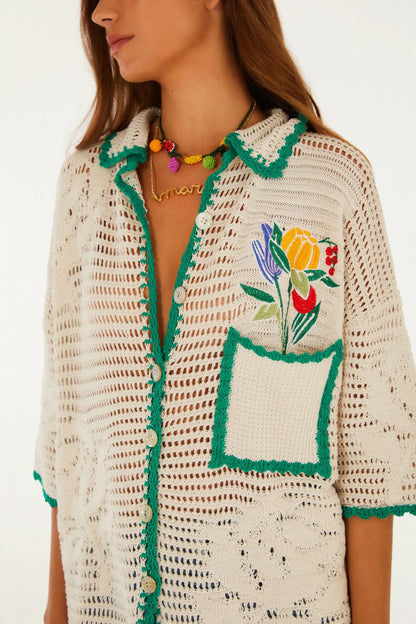 Camisa Farm Tricot Feira De Legumes