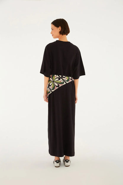 FARM Rio |Vestido Longo Estampado Lenço Ararinha
