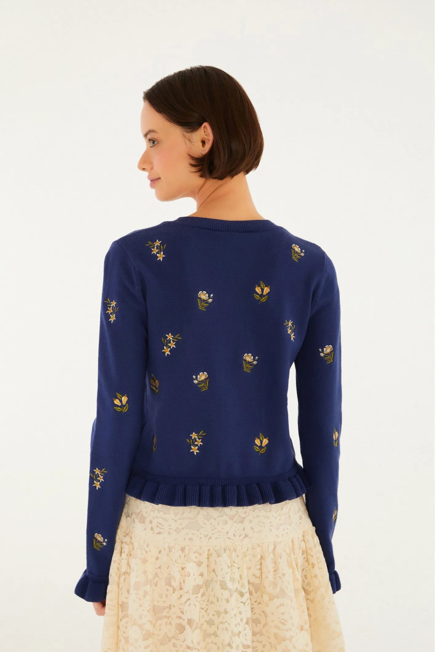 Casaco Tricot Jardim De Azaléias