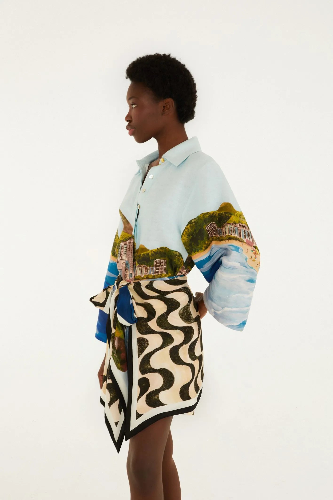 Vestido Kimono Estampado Copacabana