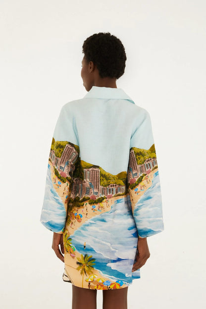 Vestido Kimono Estampado Copacabana