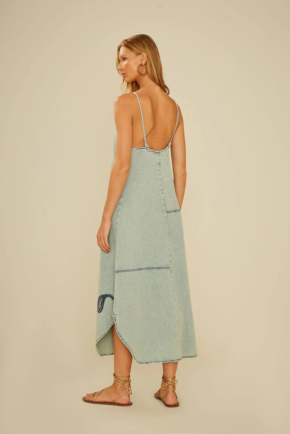 OhBoy |Vestido Jeans Lenço Paisley