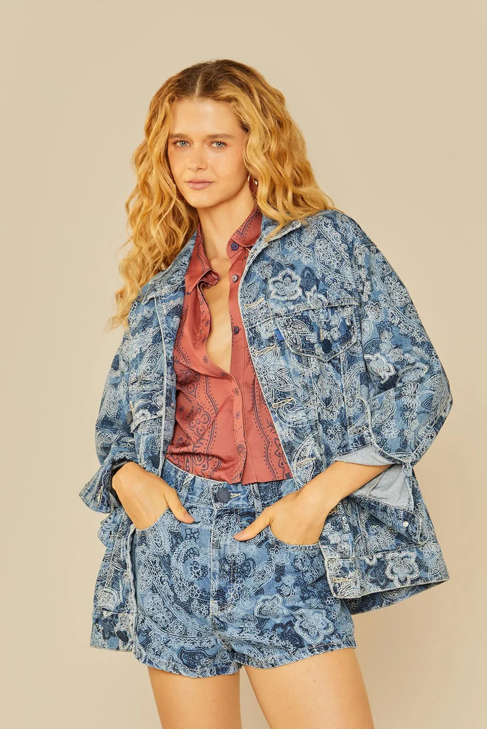 OhBoy | Jaqueta Jeans Estampa Corrosão - Jeans