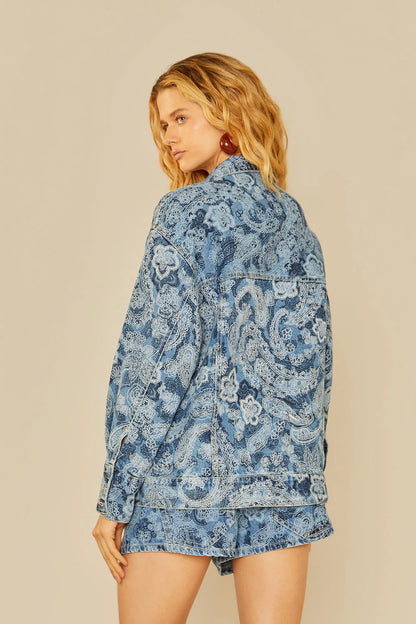 OhBoy | Jaqueta Jeans Estampa Corrosão - Jeans