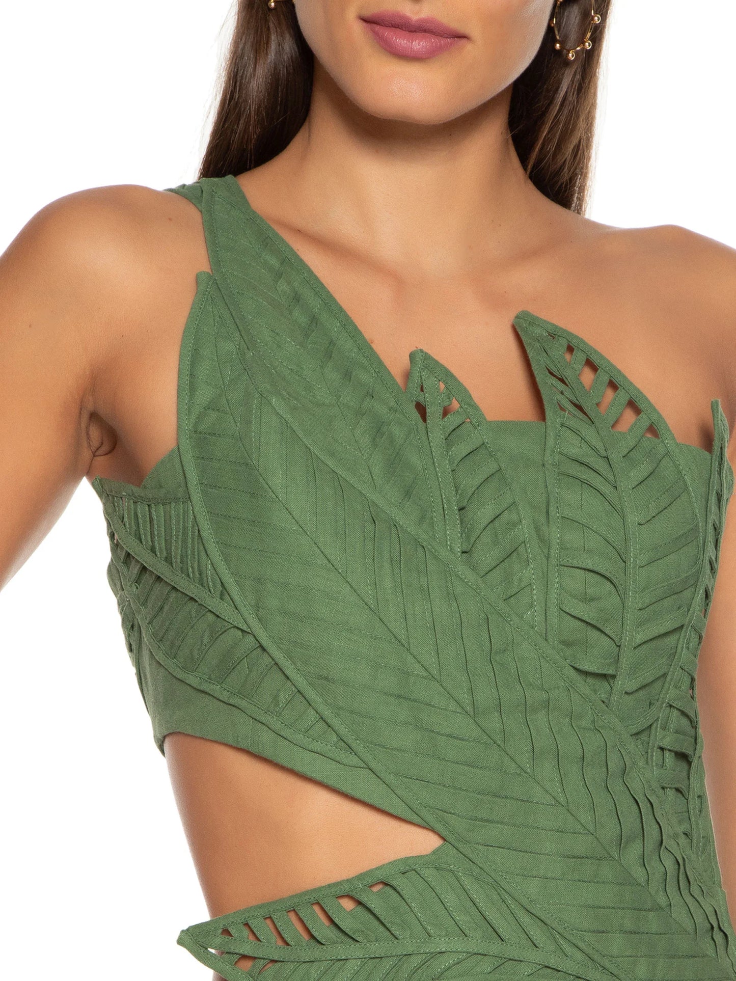 Vestido Estampado Folha Amazônia -323220_