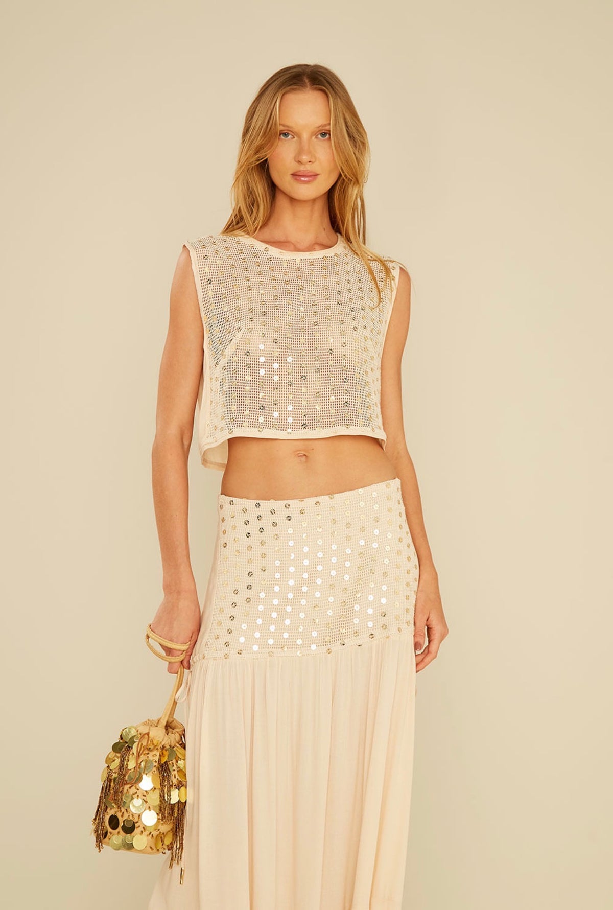OhBoy | Blusa Tela bordada  Bege Dunas