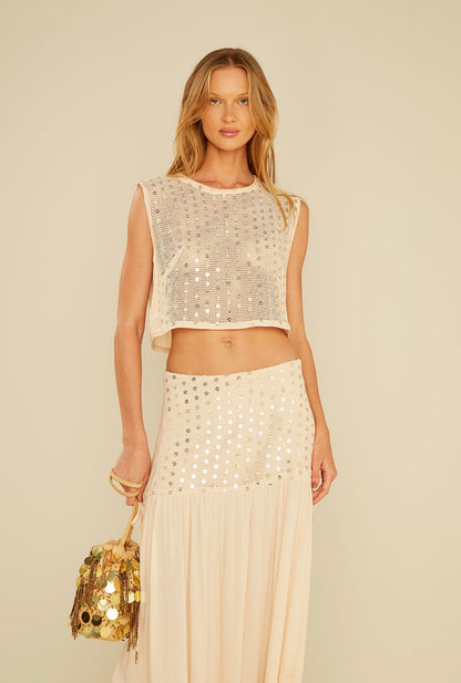 OhBoy | Blusa Tela bordada  Bege Dunas