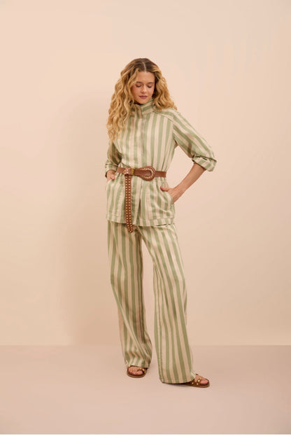 OhBoy | Calça Sarja Listra - Verde Malaquita