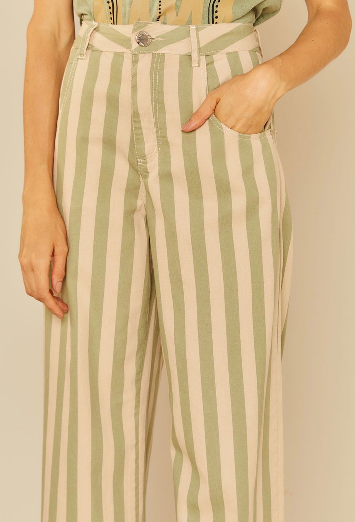 OhBoy | Calça Sarja Listra - Verde Malaquita